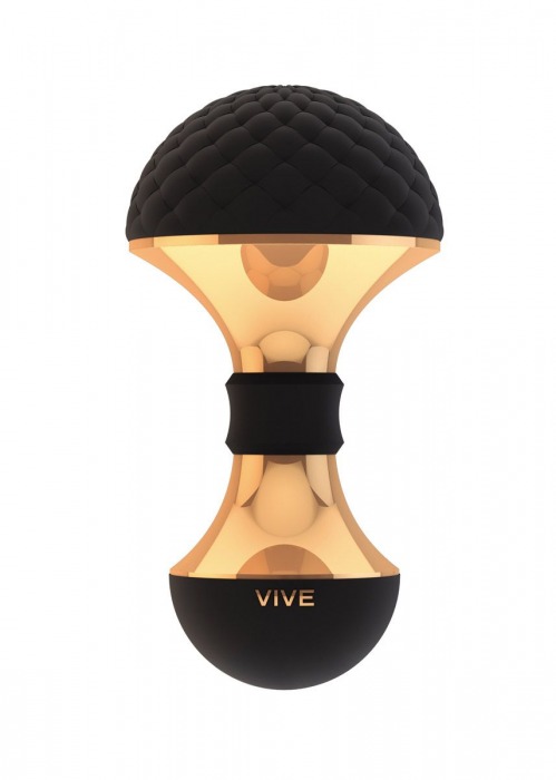 Черный вибромассажёр Enoki - 12,5 см. - Shots Media BV