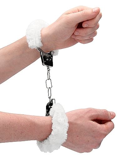Пушистые белые наручники OUCH! White - Shots Media BV - купить с доставкой в Новосибирске