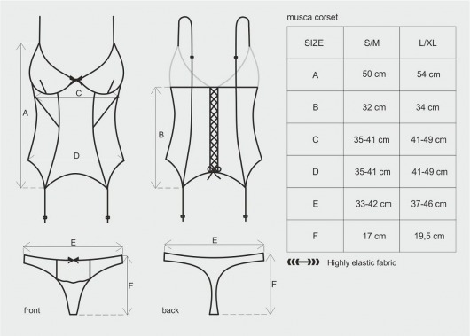 Полупрозрачный корсаж Musca с бордовым кружевом - Obsessive купить с доставкой