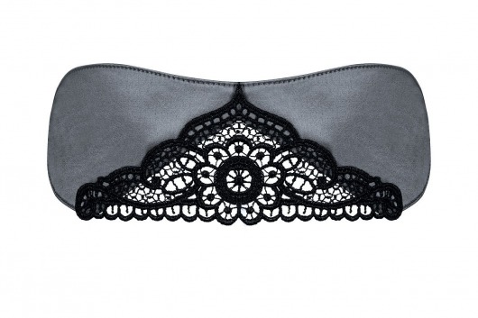 Маска Satinia с кружевной вставкой по центру - Obsessive - купить с доставкой в Новосибирске