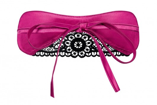 Маска Satinia с кружевной вставкой по центру - Obsessive - купить с доставкой в Новосибирске