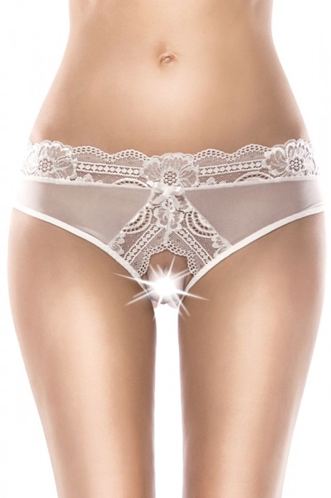 Трусики open-croatch с цветочным кружевом - FlirtOn купить с доставкой