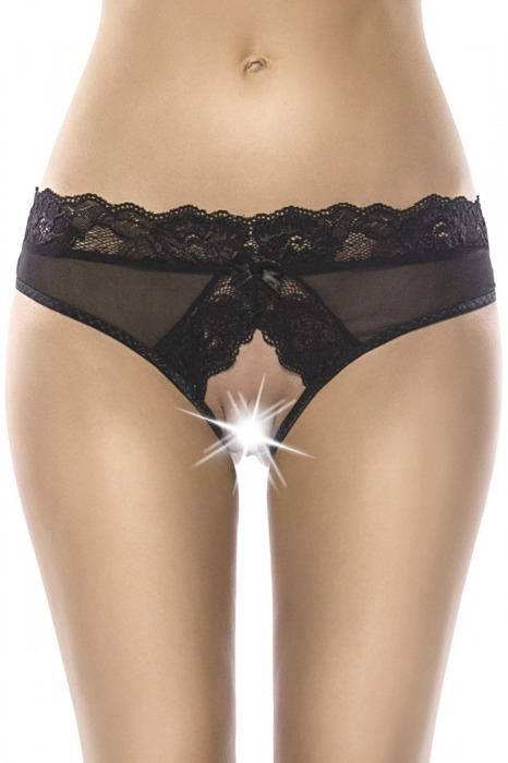 Трусики open-croatch с цветочным кружевом - FlirtOn купить с доставкой