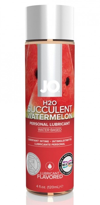 Лубрикант на водной основе с ароматом арбуза JO Flavored Watermelon - 120 мл. - System JO - купить с доставкой в Новосибирске