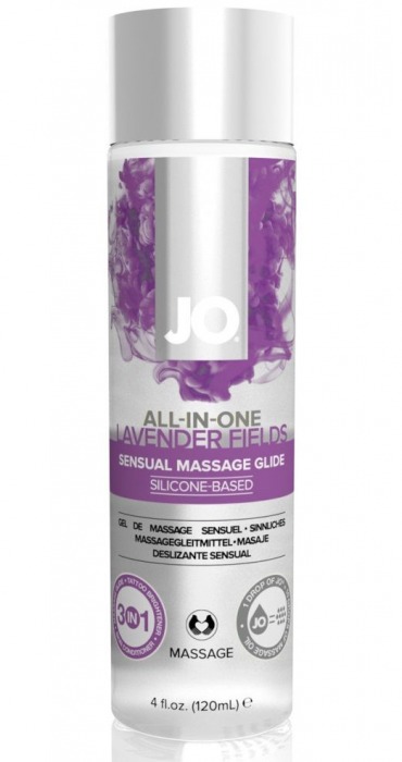 Массажный гель ALL-IN-ONE Massage Oil Lavender с ароматом лаванды - 120 мл. - System JO - купить с доставкой в Новосибирске