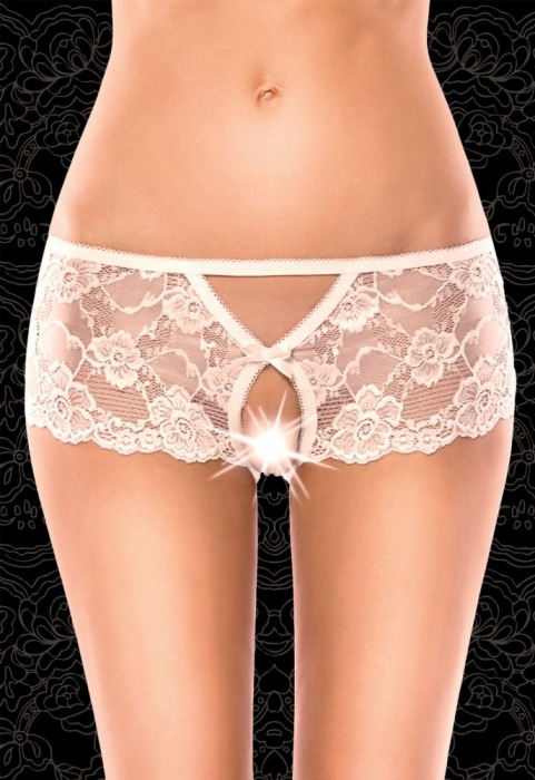 Кружевные трусики с Х-образным вырезом и интимным доступом - FlirtOn купить с доставкой