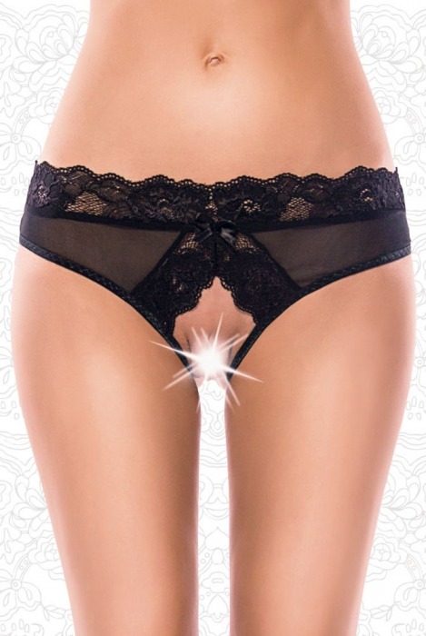 Ажурные трусики open-croatch (большой размер) - FlirtOn купить с доставкой