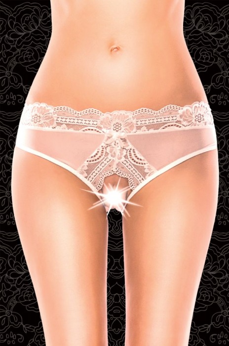 Ажурные трусики open-croatch (большой размер) - FlirtOn купить с доставкой