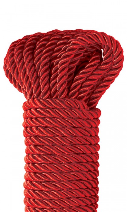 Красная веревка для фиксации Deluxe Silky Rope - 9,75 м. - Pipedream - купить с доставкой в Новосибирске