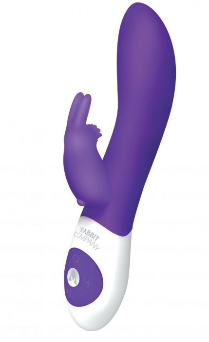 Фиолетовый стимулятор G-точки с клиторальным отростком The G-spot Rabbit - 22 см. - The Rabbit Company