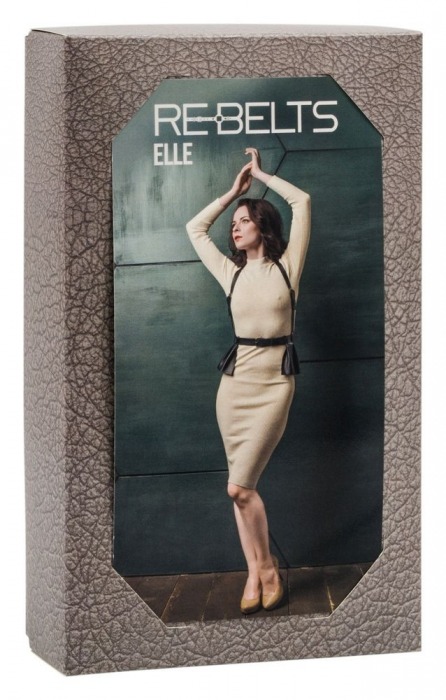 Портупея 3-в-1 Elle Black с оборками - Rebelts - купить с доставкой в Новосибирске