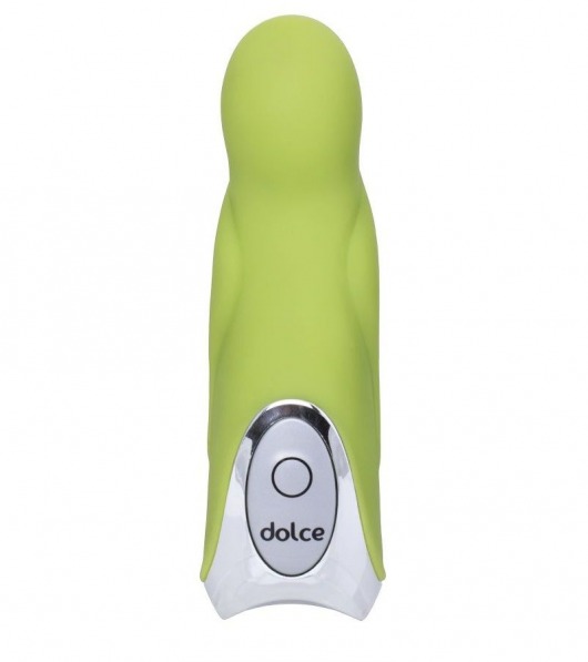 Нежно-зелёный вибратор Dolce Jaxon - 12,5 см. - ToyFa