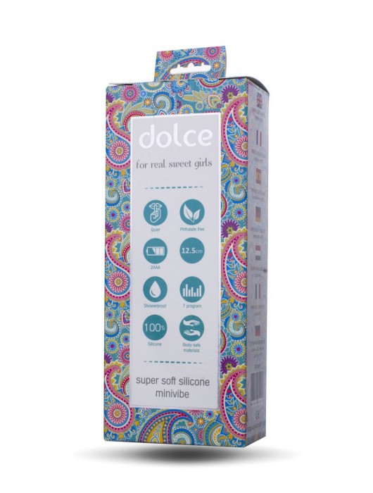 Голубой мини-вибратор Dolce Owen - 12,5 см. - ToyFa