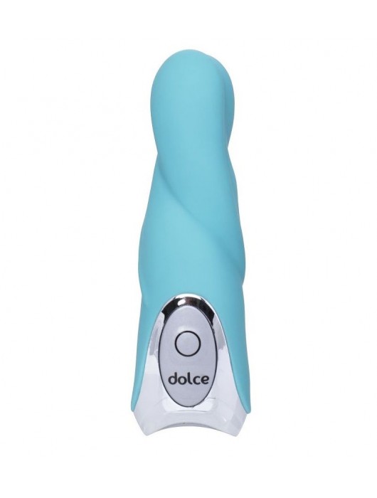 Голубой мини-вибратор Dolce Owen - 12,5 см. - ToyFa