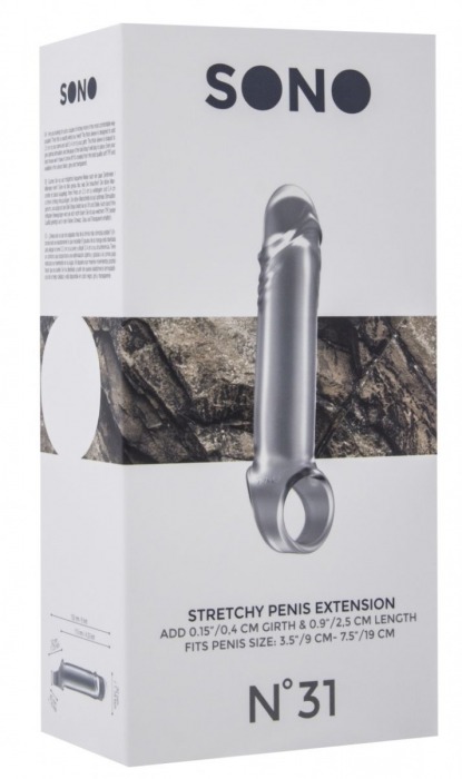 Прозрачная удлиняющая насадка Stretchy Penis Extension No.31 - Shots Media BV - в Новосибирске купить с доставкой