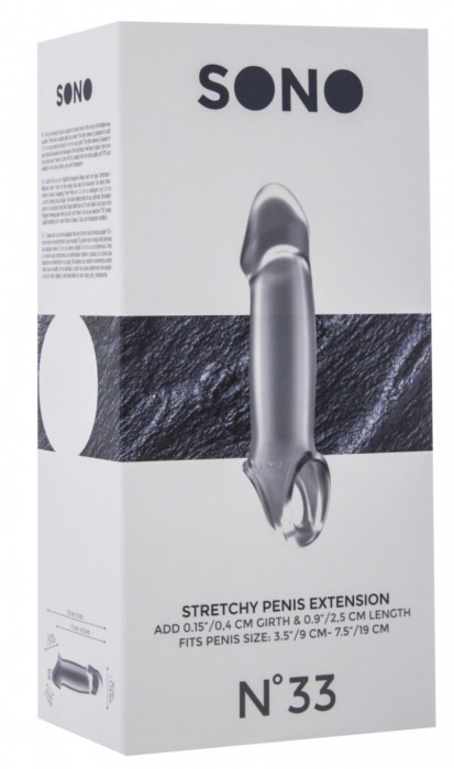 Прозрачная насадка с подхватом Stretchy Penis Extension No.33 - Shots Media BV - в Новосибирске купить с доставкой