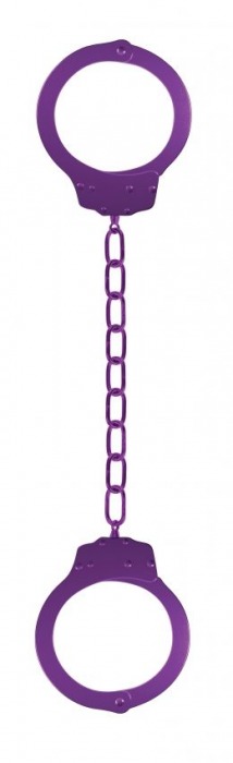 Фиолетовые металлические кандалы Metal Ankle Cuffs - Shots Media BV - купить с доставкой в Новосибирске