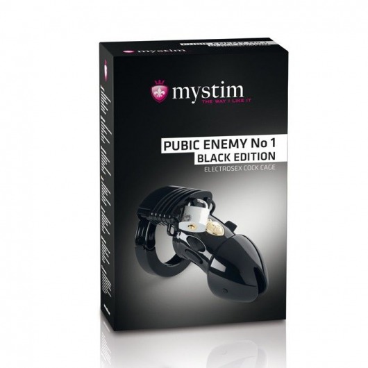 Пояс верности с электростимуляцией Mystim Pubic Enemy No1 Black Edition - MyStim - купить с доставкой в Новосибирске