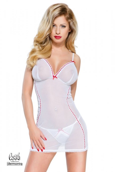 Коротенькая полупрозрачная сорочка Valerie - Demoniq купить с доставкой