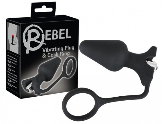 Эрекционное кольцо с анальной вибропробкой Rebel - Orion - в Новосибирске купить с доставкой