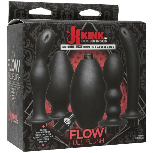 Набор для анального душа Kink Flow Full Flush Set - Doc Johnson - купить с доставкой в Новосибирске