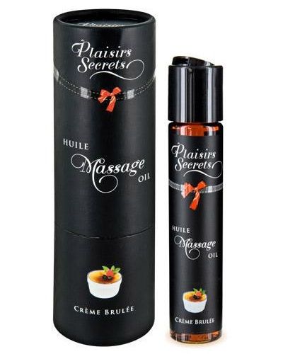 Массажное масло с ароматом крем брюле Huile de Massage Gourmande Creme Brulée - 59 мл. - Plaisir Secret - купить с доставкой в Новосибирске