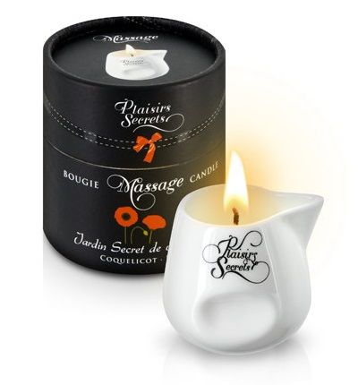 Массажная свеча с ароматом мака Jardin Secret De Provence Coquelicot - 80 мл. - Plaisir Secret - купить с доставкой в Новосибирске