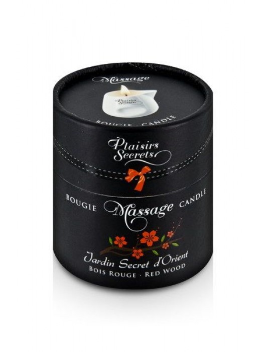 Массажная свеча с ароматом красного дерева Jardin Secret D orient Bois Roug - 80 мл. - Plaisir Secret - купить с доставкой в Новосибирске