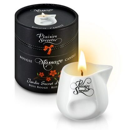 Массажная свеча с ароматом красного дерева Jardin Secret D orient Bois Roug - 80 мл. - Plaisir Secret - купить с доставкой в Новосибирске