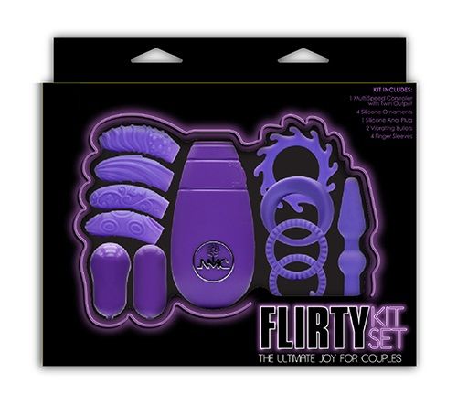 Фиолетовый вибронабор FLIRTY KIT SET - NMC