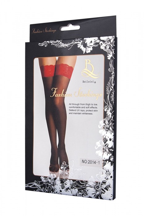 Матовые чулки с яркой кружевной резинкой без силикона - Beileisi купить с доставкой