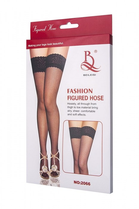 Чулки-сетка с кружевной резинкой без силиконовых полос - Beileisi купить с доставкой