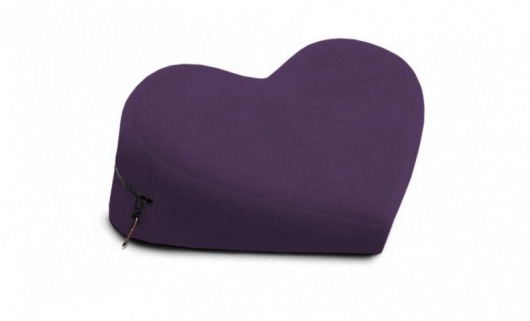 Фиолетовая малая вельветовая подушка-сердце для любви Liberator Retail Heart Wedge - Liberator - купить с доставкой в Новосибирске
