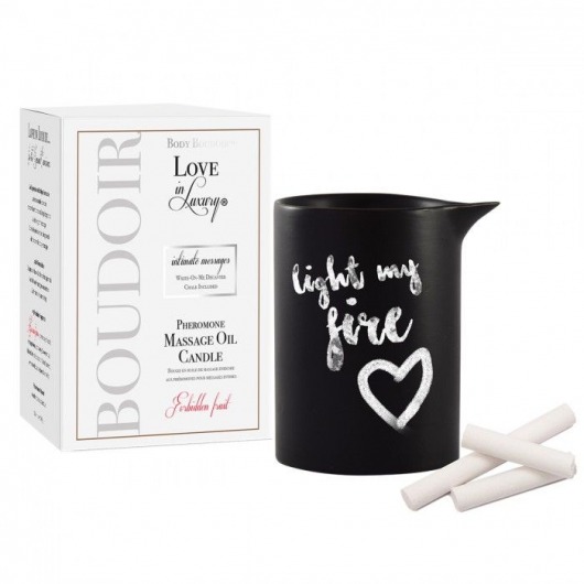 Массажная свеча с феромонами Love In Luxury Seduced Pheromone Soy Massage Candle Forbidden Fruit - 154 мл. - Love in Luxury - купить с доставкой в Новосибирске