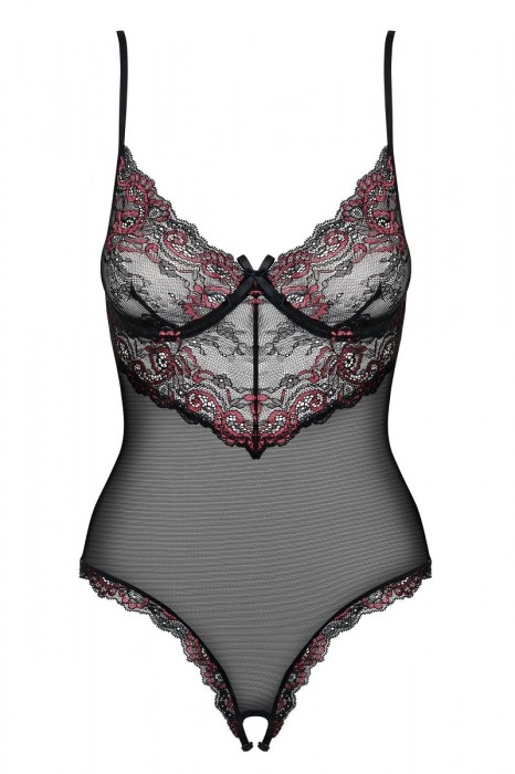 Сетчатое боди Musca с кружевными вставками и доступом - Obsessive купить с доставкой