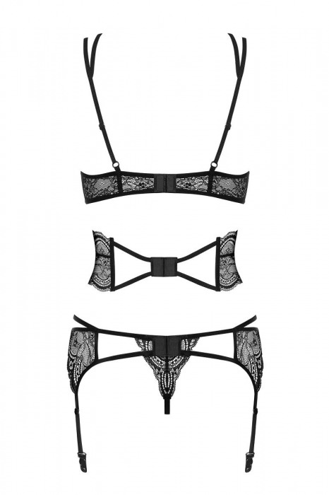 Кружевной комплект Frivolla с декоративным кружевным поясом - Obsessive купить с доставкой