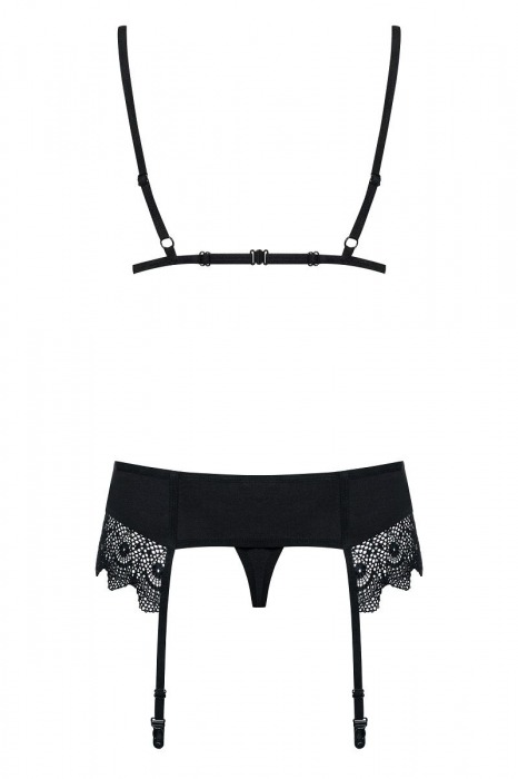 Комплект Moketta с кружевной оторочкой лифа и пояса - Obsessive купить с доставкой
