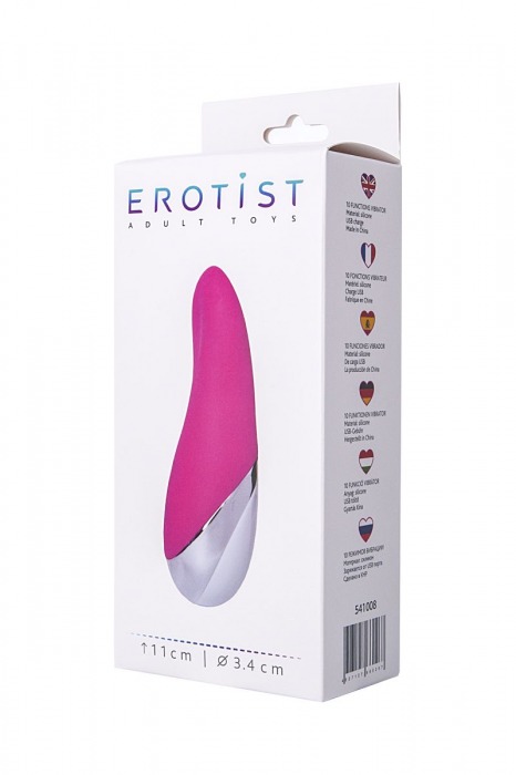 Розовый перезаряжаемый мини-вибратор Erotist - 11 см. - Erotist Adult Toys