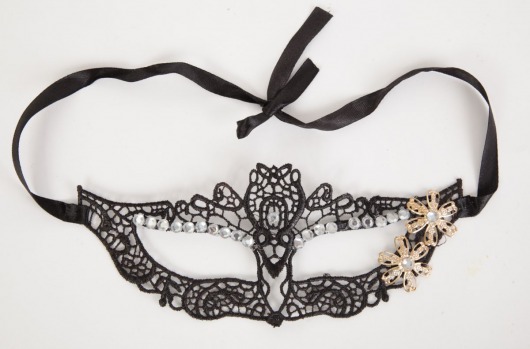 Маска  Пленительная тайна  со стразами - White Label купить с доставкой