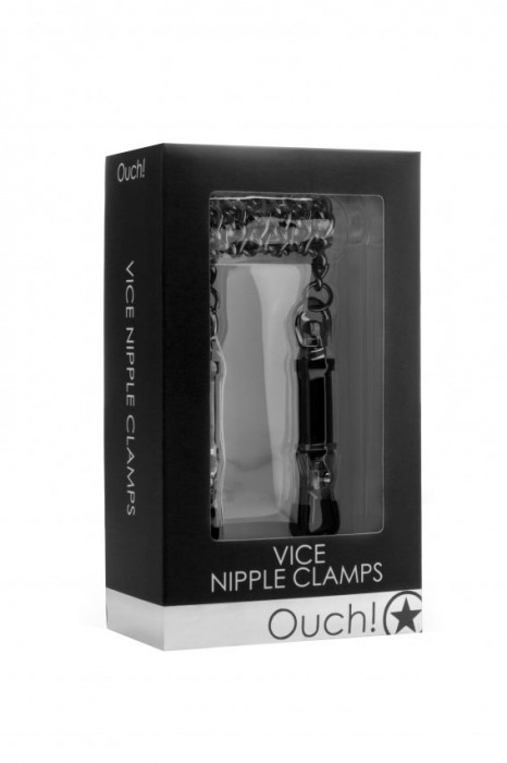 Чёрные зажимы для сосков Vice Nipple Clamps - Shots Media BV - купить с доставкой в Новосибирске