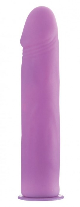 Фиолетовый страпон Deluxe Silicone Strap On 8 Inch - 20 см. - Shots Media BV - купить с доставкой в Новосибирске