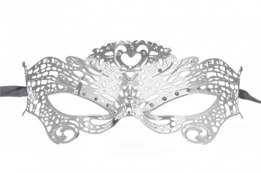 Серебристая металлическая маска Butterfly Masquerade Mask - Shots Media BV купить с доставкой