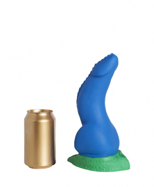 Синий фаллоимитатор  Дракон Эглан Medium  - 24 см. - Erasexa - купить с доставкой в Новосибирске