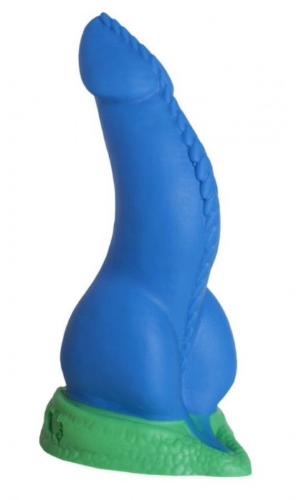 Синий фаллоимитатор  Дракон Эглан Medium  - 24 см. - Erasexa - купить с доставкой в Новосибирске
