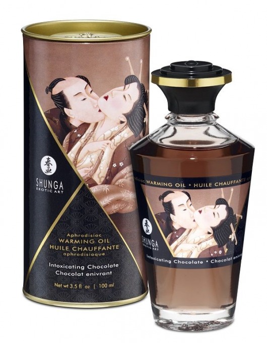 Массажное интимное масло с ароматом шоколада - 100 мл. - Shunga - купить с доставкой в Новосибирске