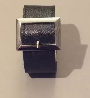 Чёрный браслет с квадратной пряжкой - Подиум - купить с доставкой в Новосибирске