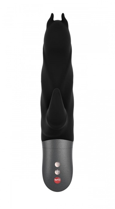 Чёрный вибратор Darling Devil с клиторальным отростком - 20,5 см. - Fun Factory