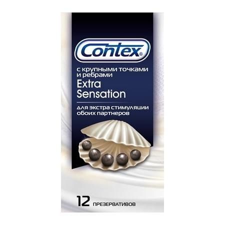 Презервативы с крупными точками и рёбрами Contex Extra Sensation - 12 шт. - Contex - купить с доставкой в Новосибирске