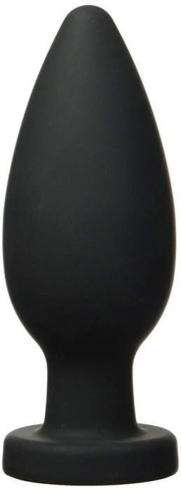 Чёрная анальная пробка XXL - 17,1 см. - Доминирующее кольцо