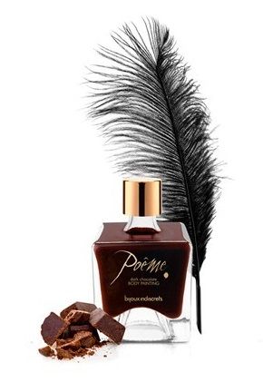 Краска для тела POÊME DARK CHOCOLATE с ароматом шоколада - 50 мл. - Bijoux Indiscrets - купить с доставкой в Новосибирске